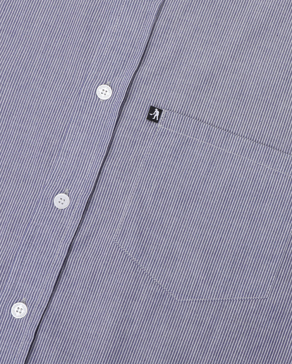 Workers Stripe Shirt Long Sleeve Shirt - Indigo