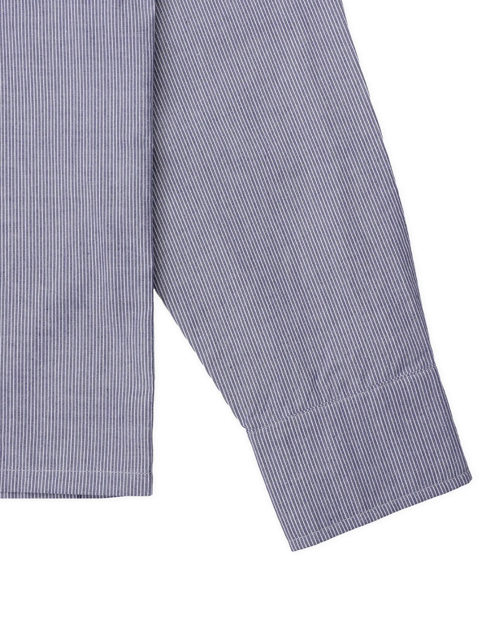 Workers Stripe Shirt Long Sleeve Shirt - Indigo