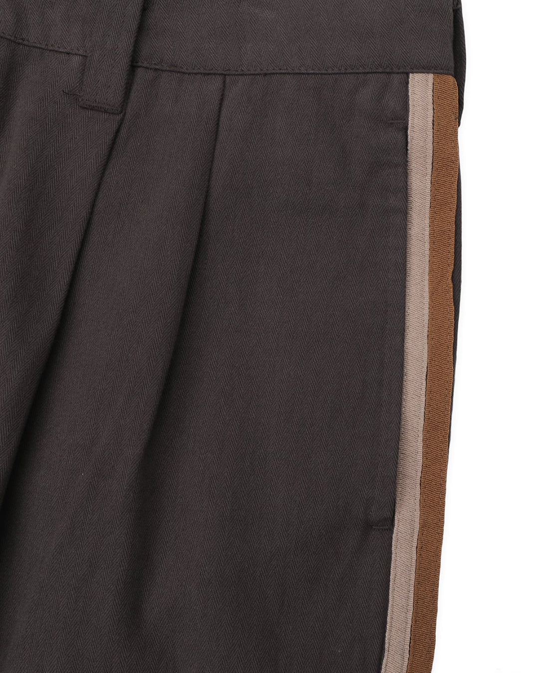 Herringbone Leagues Club Stripe Short - Dark Brown