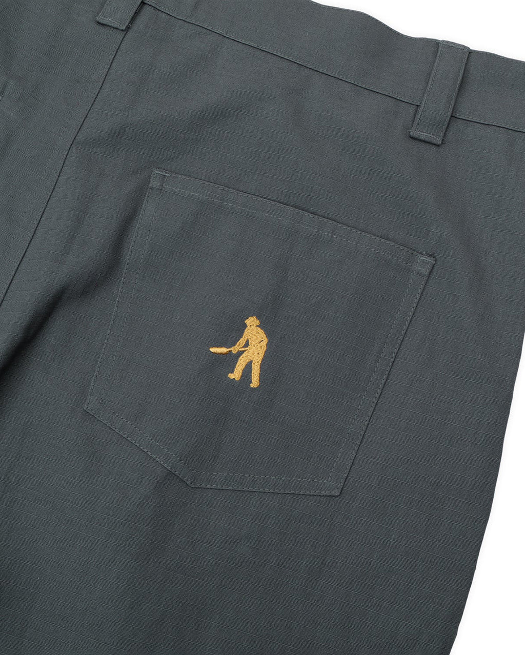 Ripstop Double Knee Diggers Club Short - Steel Blue