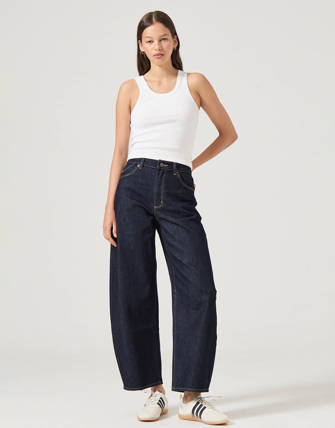 Gigi Barrel Denim Jeans - Rinse Denim