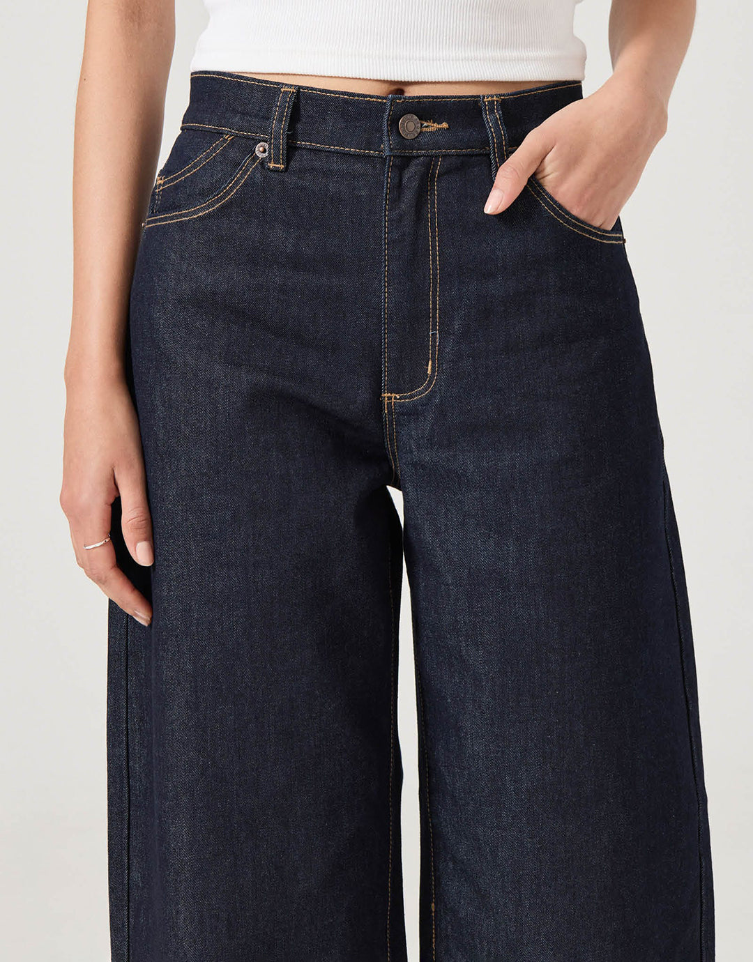 Gigi Barrel Denim Jeans - Rinse Denim
