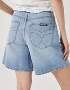 Super Mirage Denim Shorts - Lennon Blue by Rollas - view 6