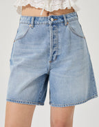 Super Mirage Denim Shorts - Lennon Blue by Rollas - view 2