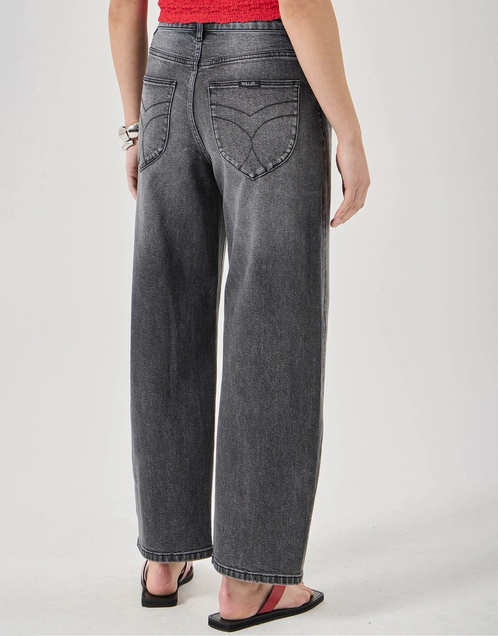 Gigi Barrel Jeans - Black Mountain