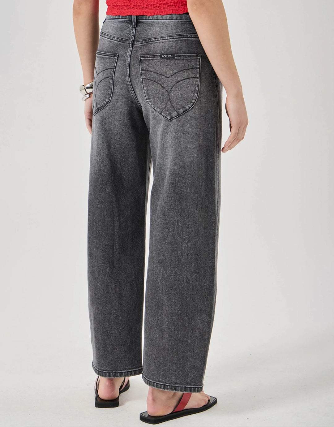 Gigi Barrel Jeans - Black Mountain