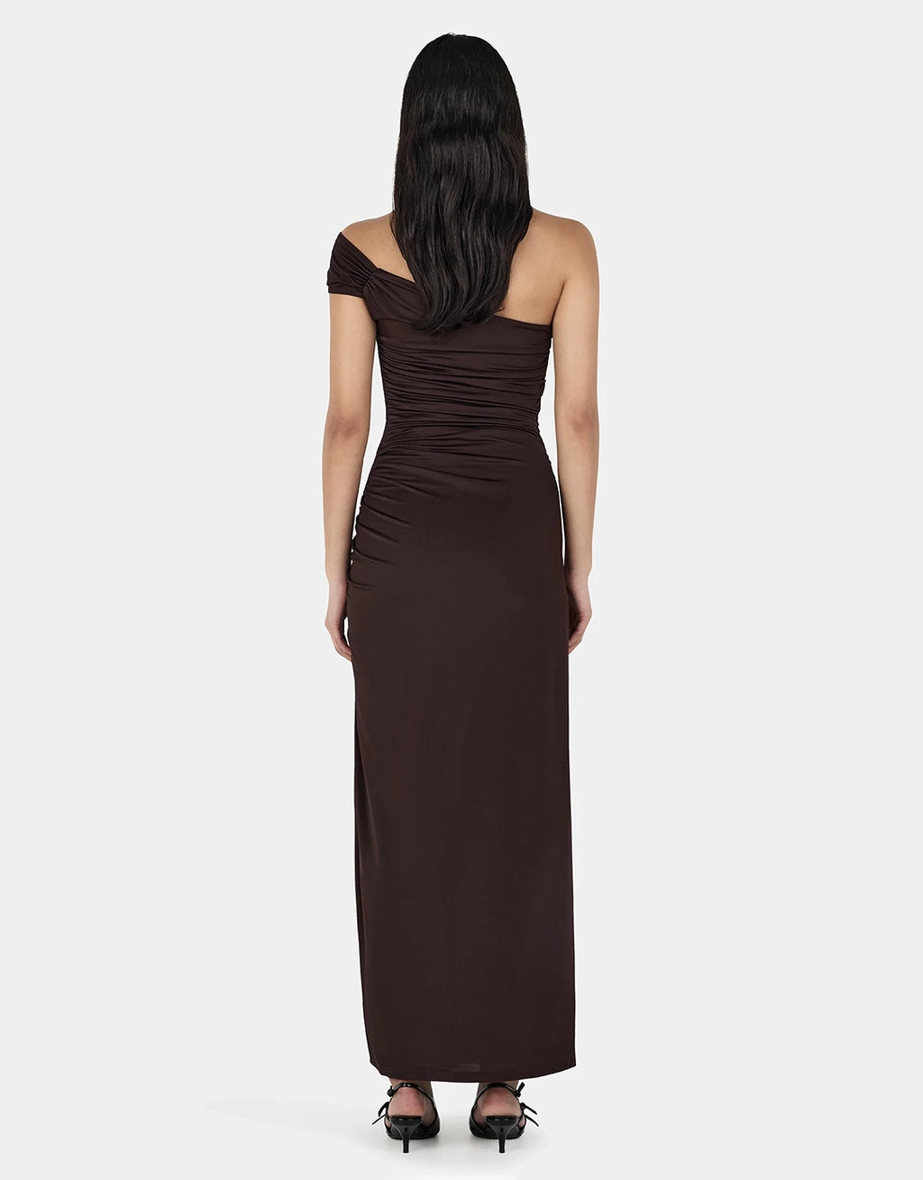 Rhea Midi Dress - Chocolate by Ownley - view 6
