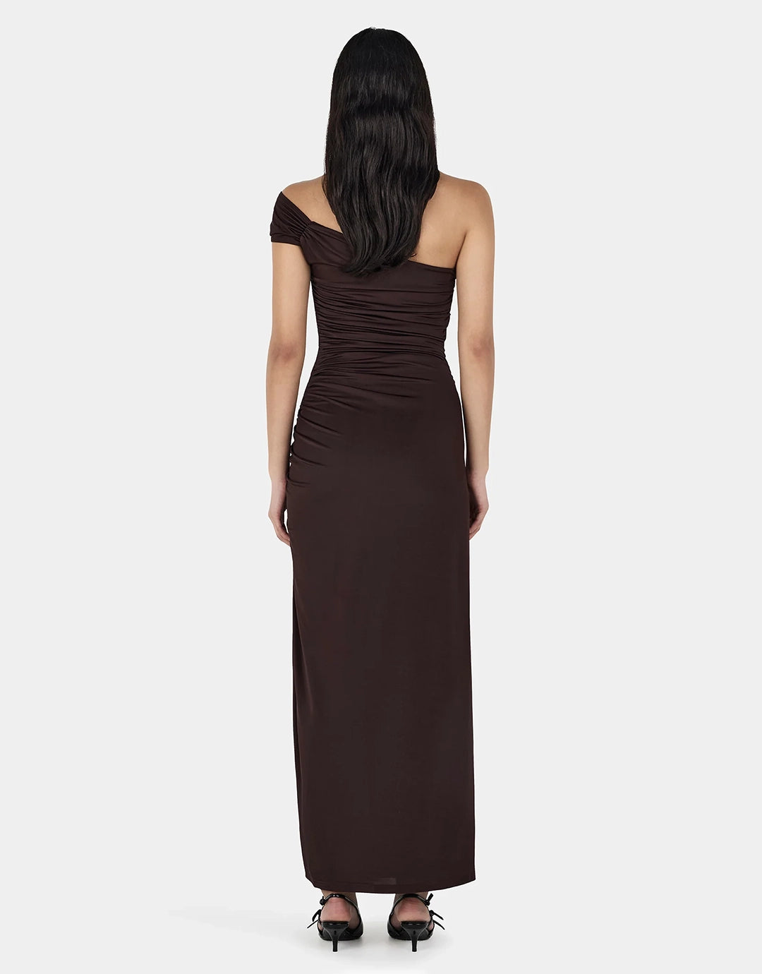Rhea Midi Dress - Chocolate by Ownley - view 6