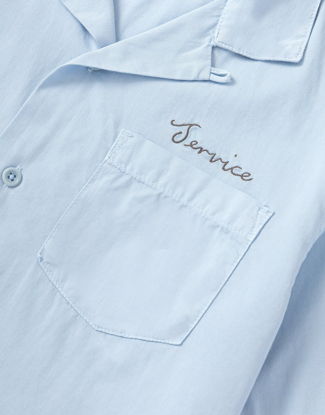 Script Resort Shirt - Powder