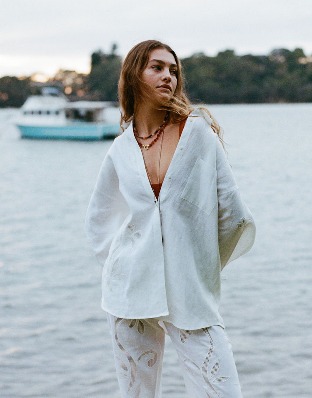 Riley Shirt - Lotus Broderie