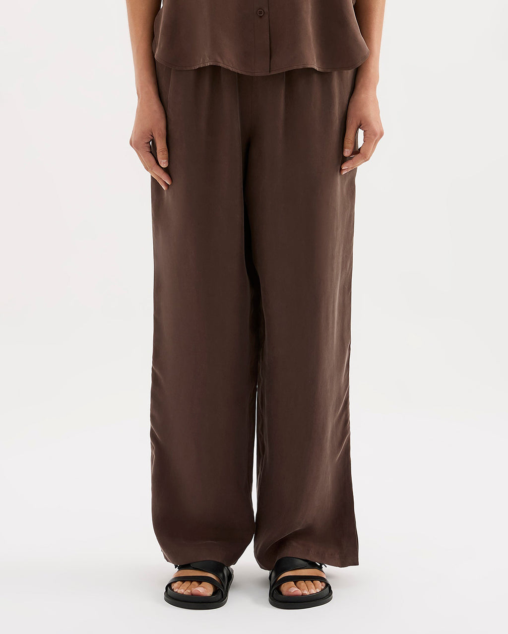 Dara Cupro Pant - Chocolate