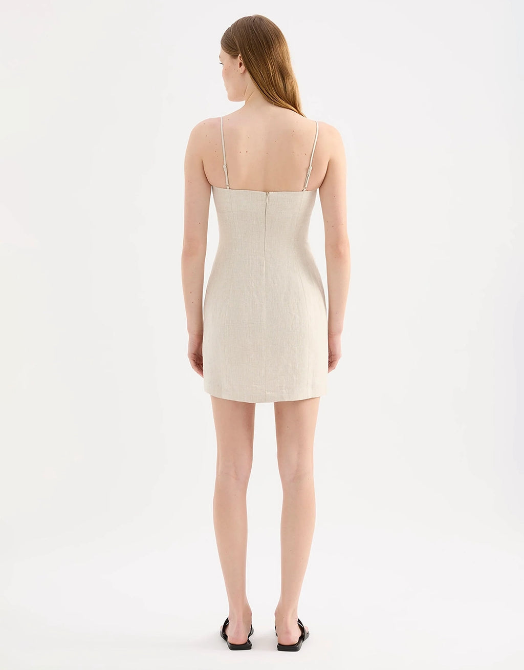Carmela Linen Mini Dress - Natural