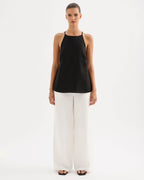 Ziba Linen Top - Black by Nude Lucy - view 3