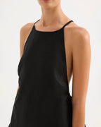 Ziba Linen Top - Black by Nude Lucy - view 5