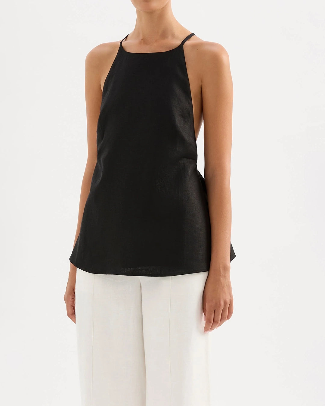 Ziba Linen Top - Black