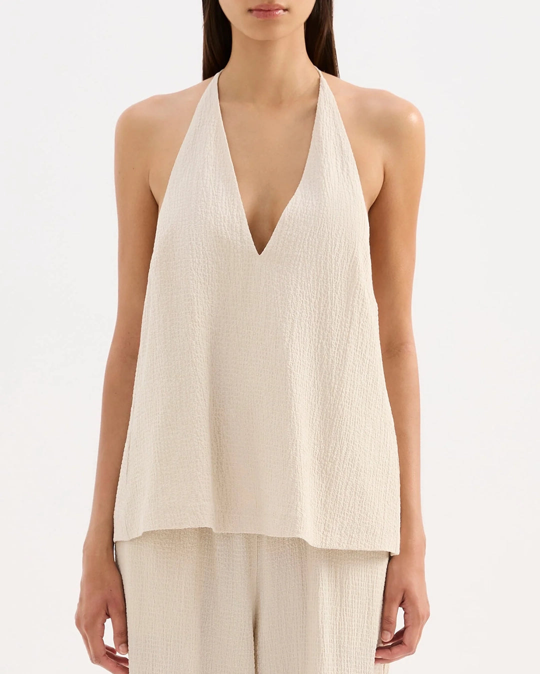 Palma Halter Top - Cream