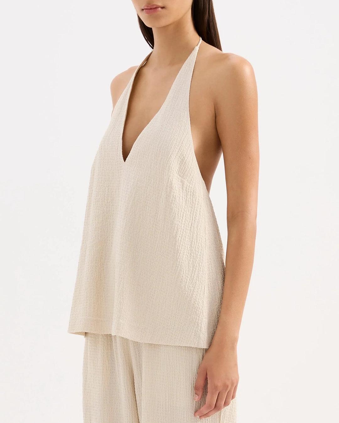 Palma Halter Top - Cream