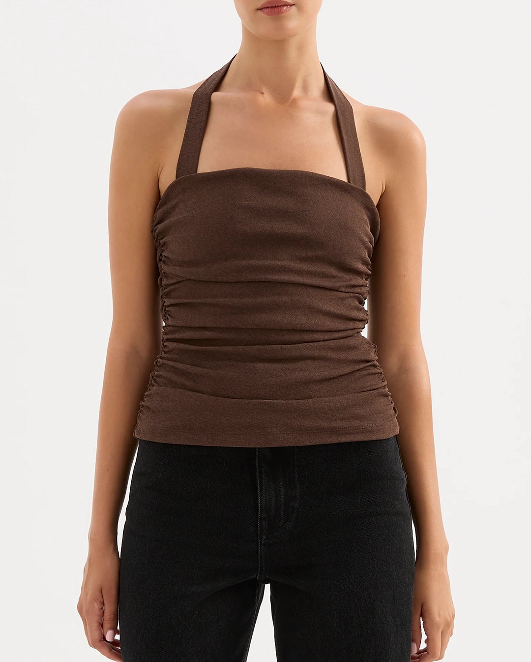 Hermione Mesh Top - Chocolate