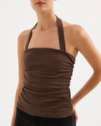 Hermione Mesh Top - Chocolate by Nude Lucy - view 5