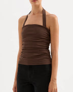 Hermione Mesh Top - Chocolate by Nude Lucy - view 6