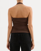 Hermione Mesh Top - Chocolate by Nude Lucy - view 7