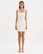 Reyes Linen Mini Dress - White by Nude Lucy - view 2