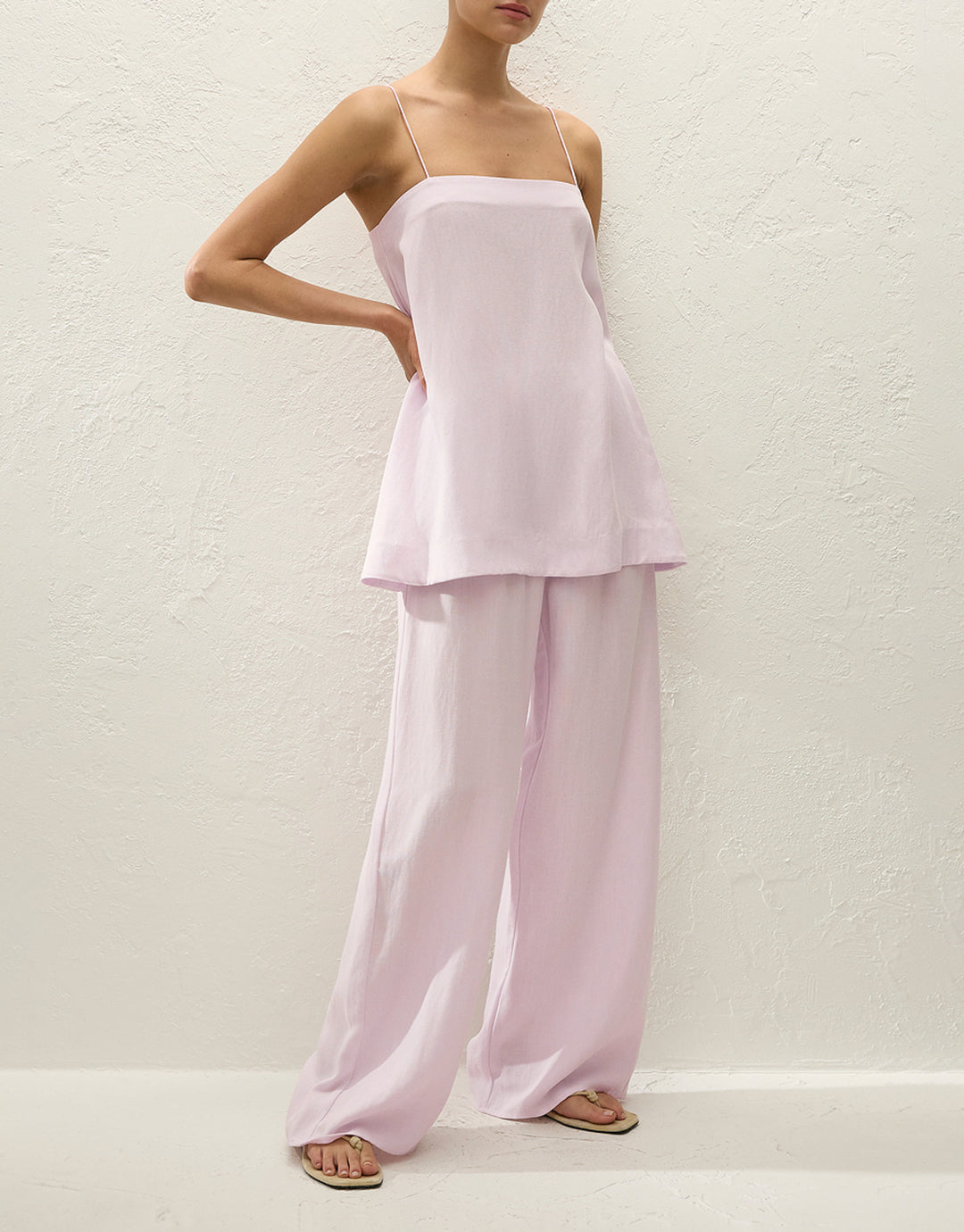 Jensen Pant - Pale Pink by Faithfull The Brand - view 2