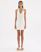 Zayda Linen Mini Dress - White by Nude Lucy - view 2