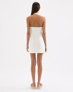 Zayda Linen Mini Dress - White by Nude Lucy - view 6