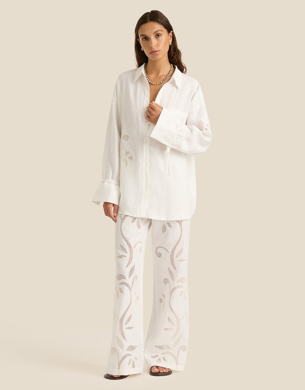 Riley Shirt - Lotus Broderie