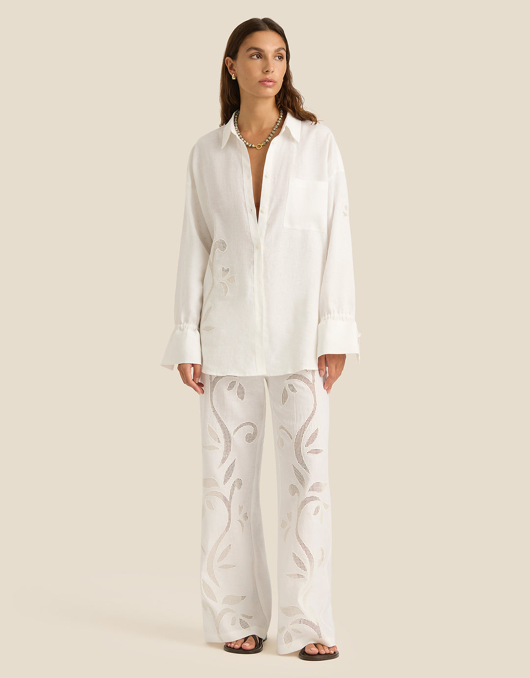 Riley Shirt - Lotus Broderie
