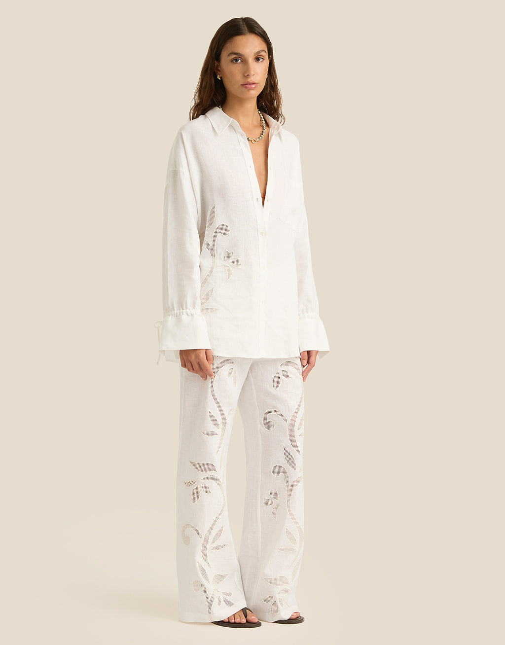 Riley Shirt - Lotus Broderie