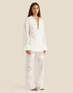 Riley Shirt - Lotus Broderie by Soleil Soleil - view 4