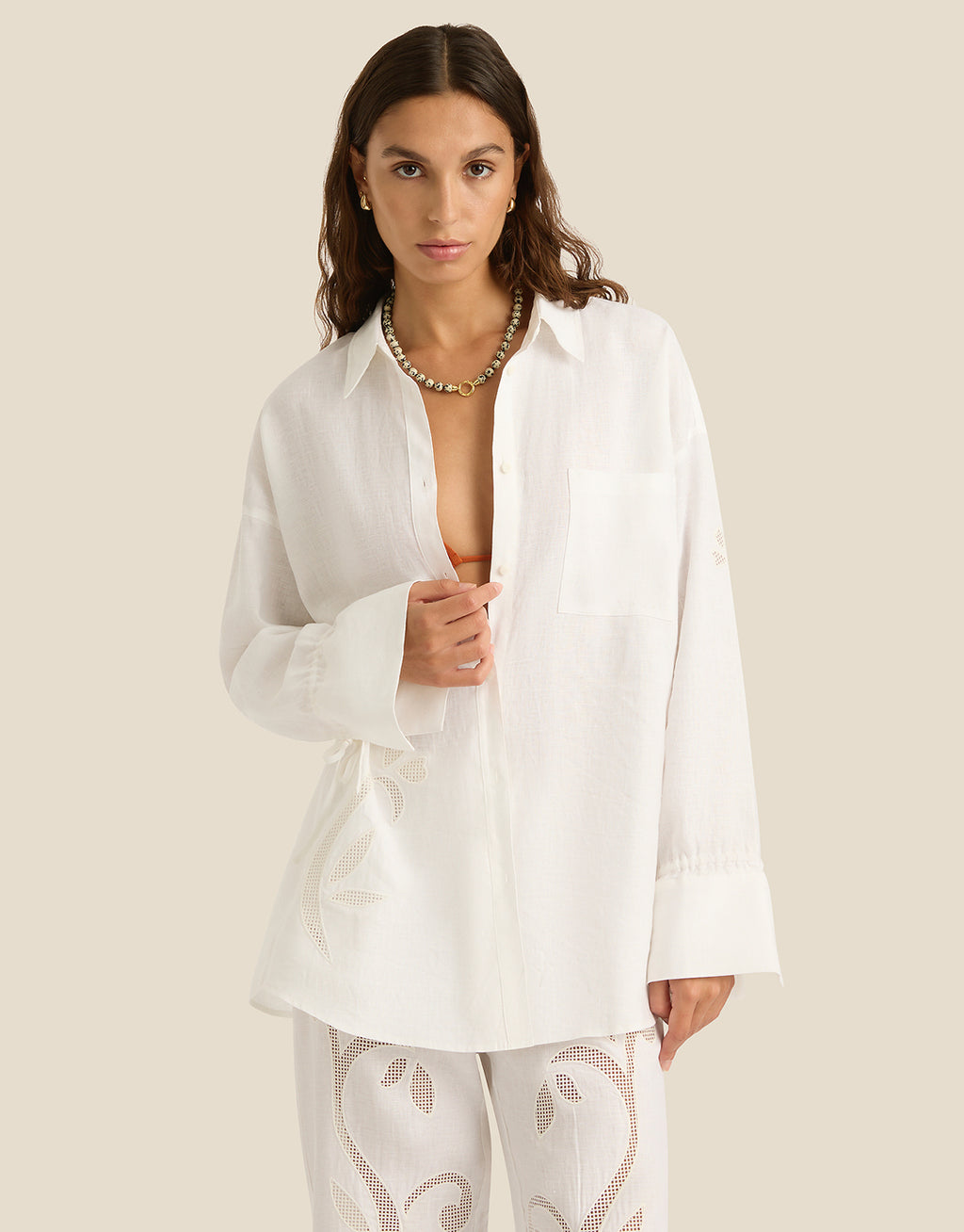Riley Shirt - Lotus Broderie