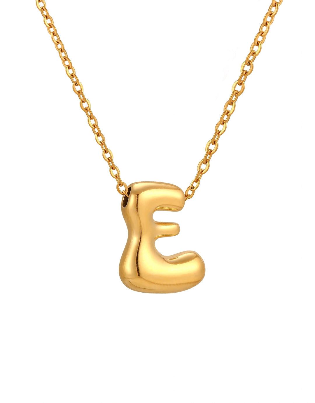 Cloud Letter Pendant Necklace - Gold