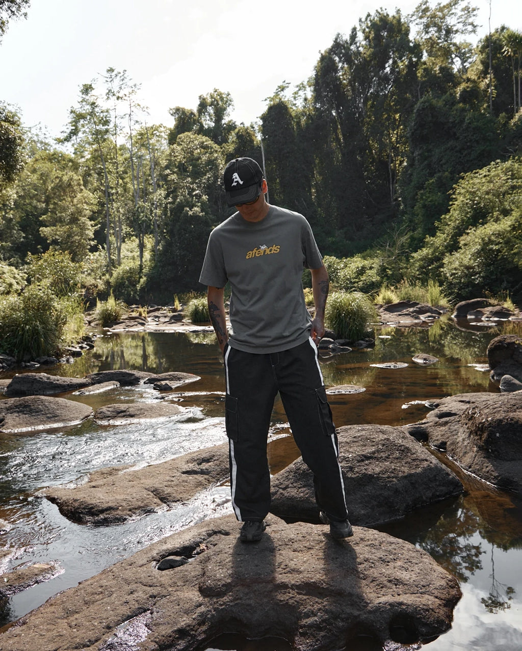 Angel Boy Retro Tee - Washed Sycamore by Afends - view 9