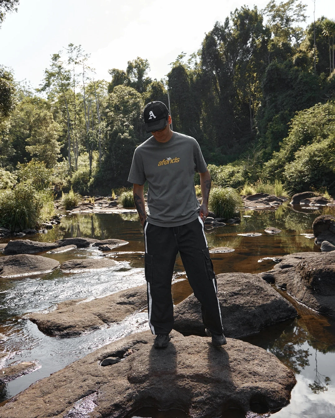 Angel Boy Retro Tee - Washed Sycamore by Afends - view 9