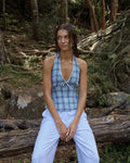 Lagoon - Seersucker Halter Top - Overcast Check by Afends
