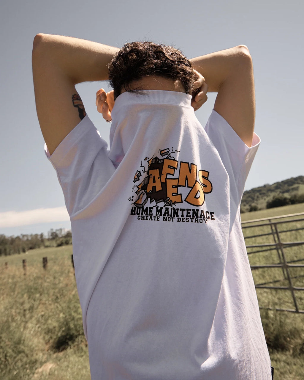 Maintenance Boxy Tee - White by Afends - view 8