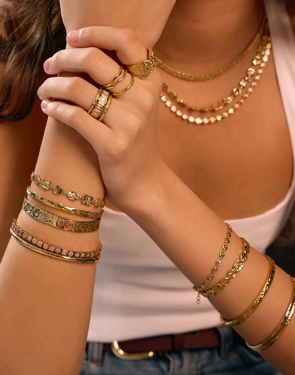 Helios Gold Cuff Bracelet