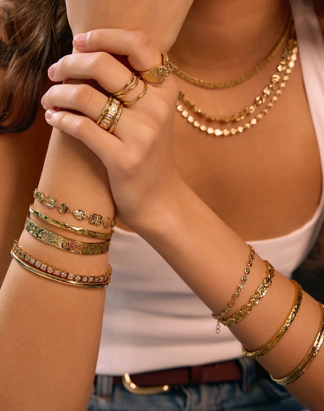 Helios Gold Cuff Bracelet