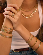 Olivia Gold Cuff Bracelet by Arms of Eve - view 15
