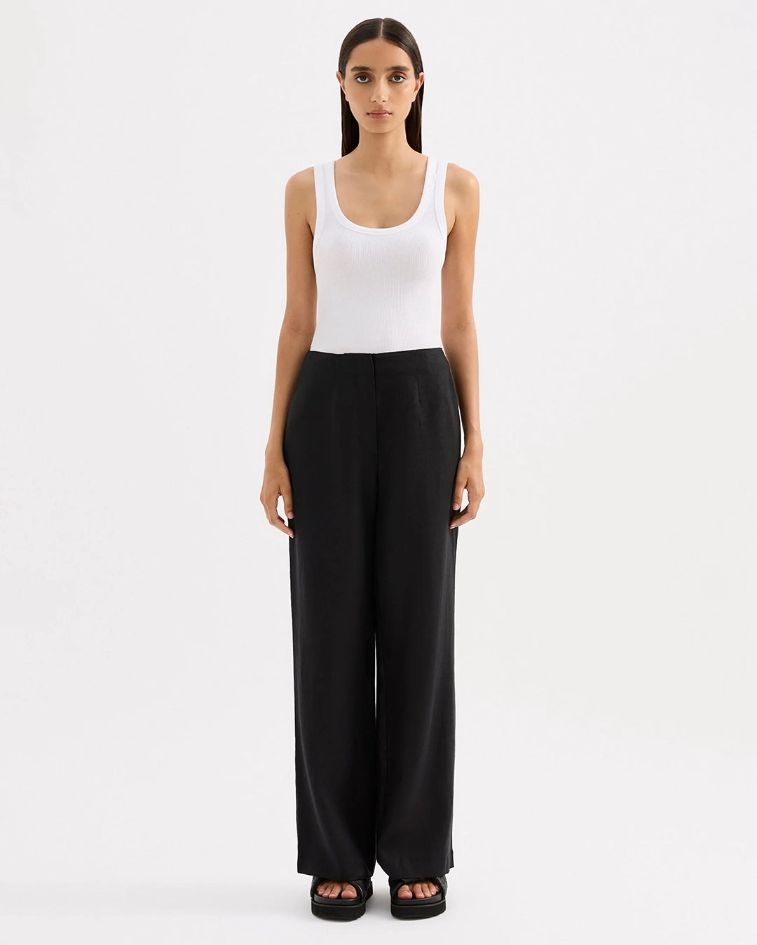Marli Linen Pants - Black