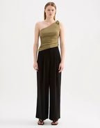 Flora Mesh Top - Deep Olive by Nude Lucy - view 3