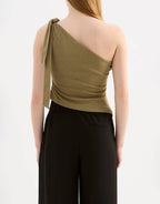Flora Mesh Top - Deep Olive by Nude Lucy - view 6