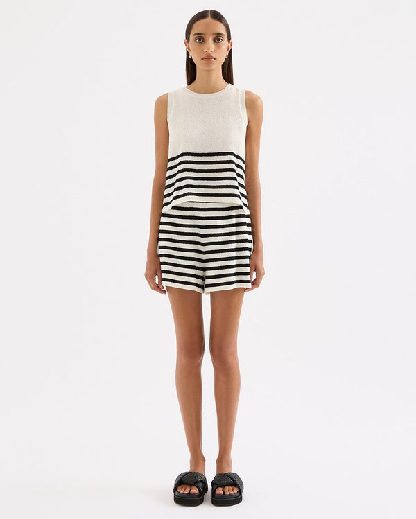 Marika Knit Tank - Black Stripe by Nude Lucy