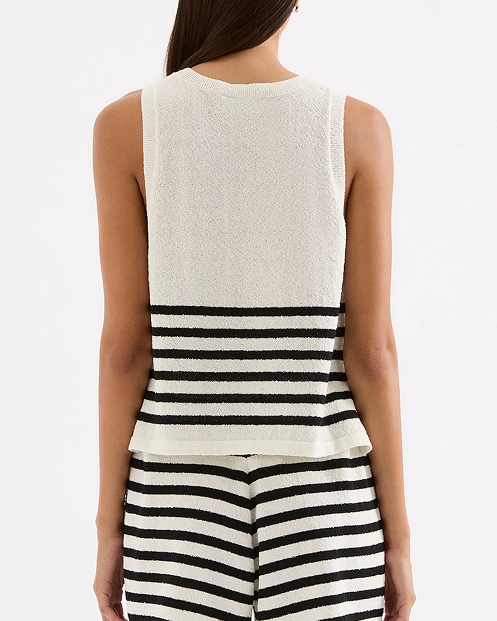 Marika Knit Tank - Black Stripe by Nude Lucy - view 5