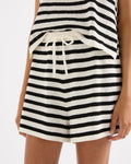 Marika Knit Short - Black Stripe by Nude Lucy
