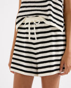 Marika Knit Short - Black Stripe by Nude Lucy