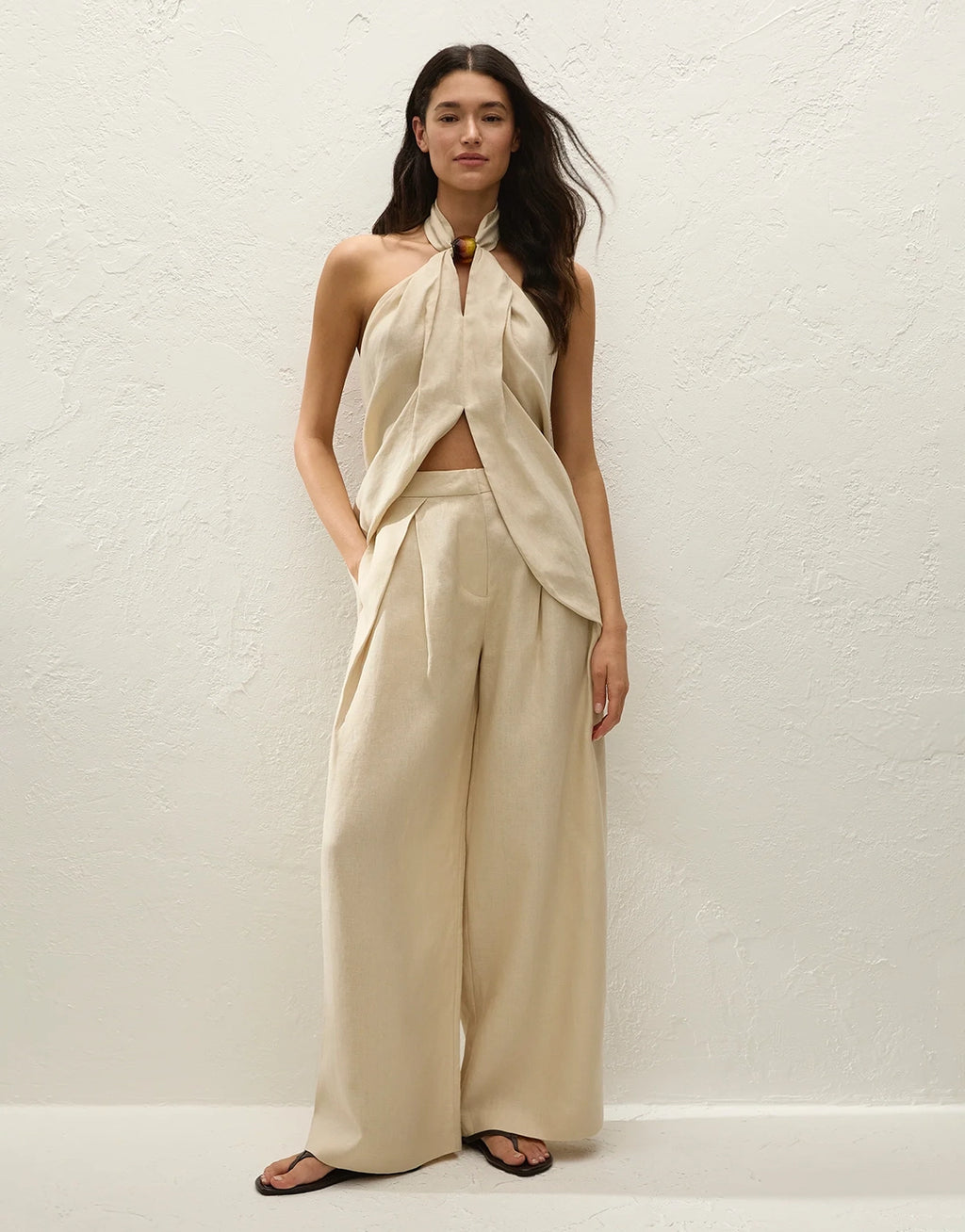 Biba Halter Top - Panna by Faithfull The Brand - view 4